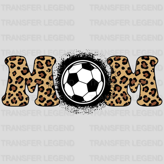 Leopard Mom Soccer Ball DTF Transfer - transferlegend