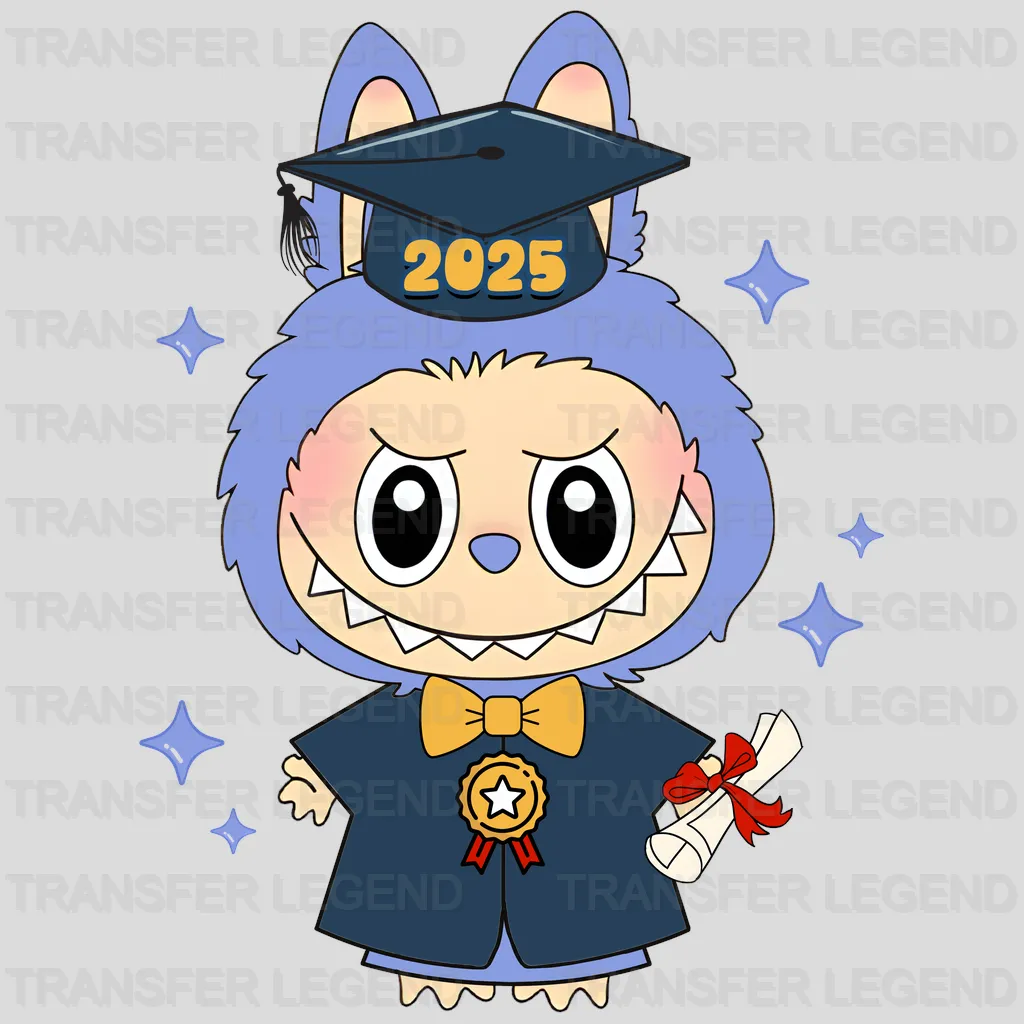 Lady Graduation Labubu Design - DTF Heat Transfers