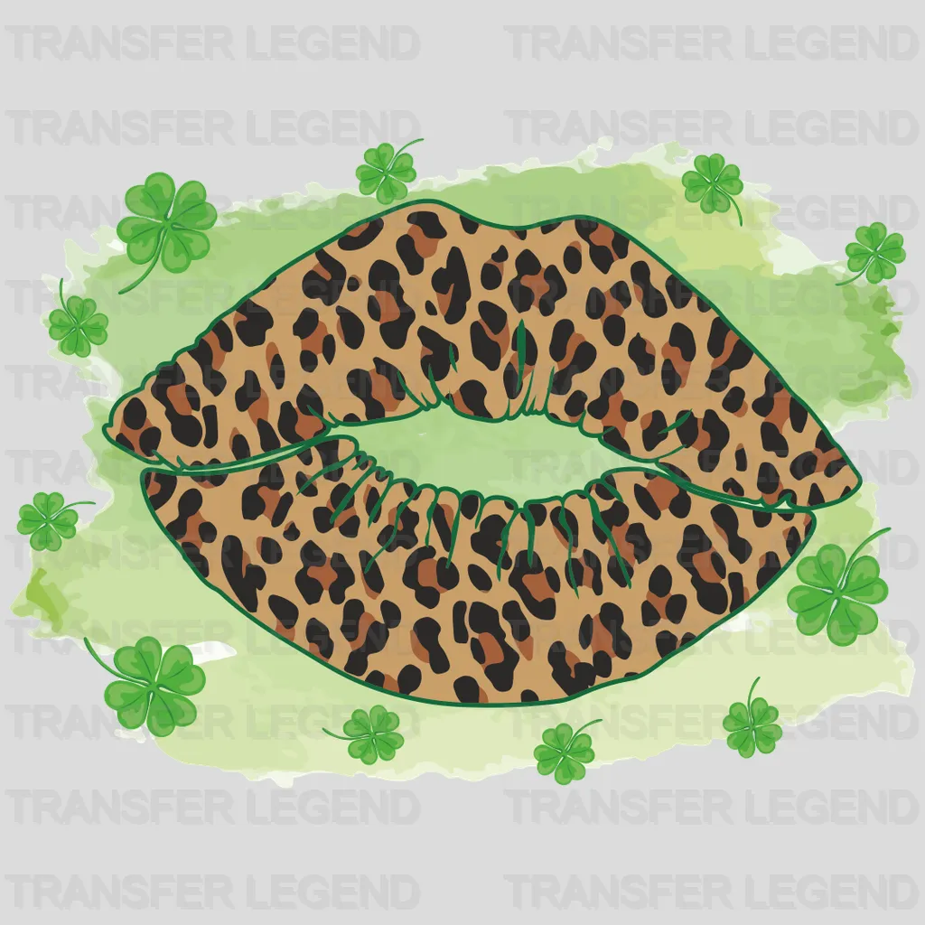 Lips St. Patrick's Day Design - DTF heat transfer - transferlegend