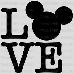 Love Style Mickey and Minnie Head Design - DTF heat transfer - transferlegend