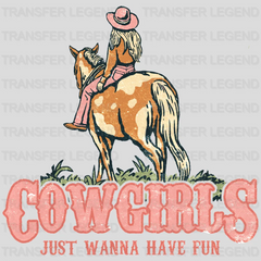 Cowgirls Just Wanna Have Fun Design - DTF heat transfer - transferlegend