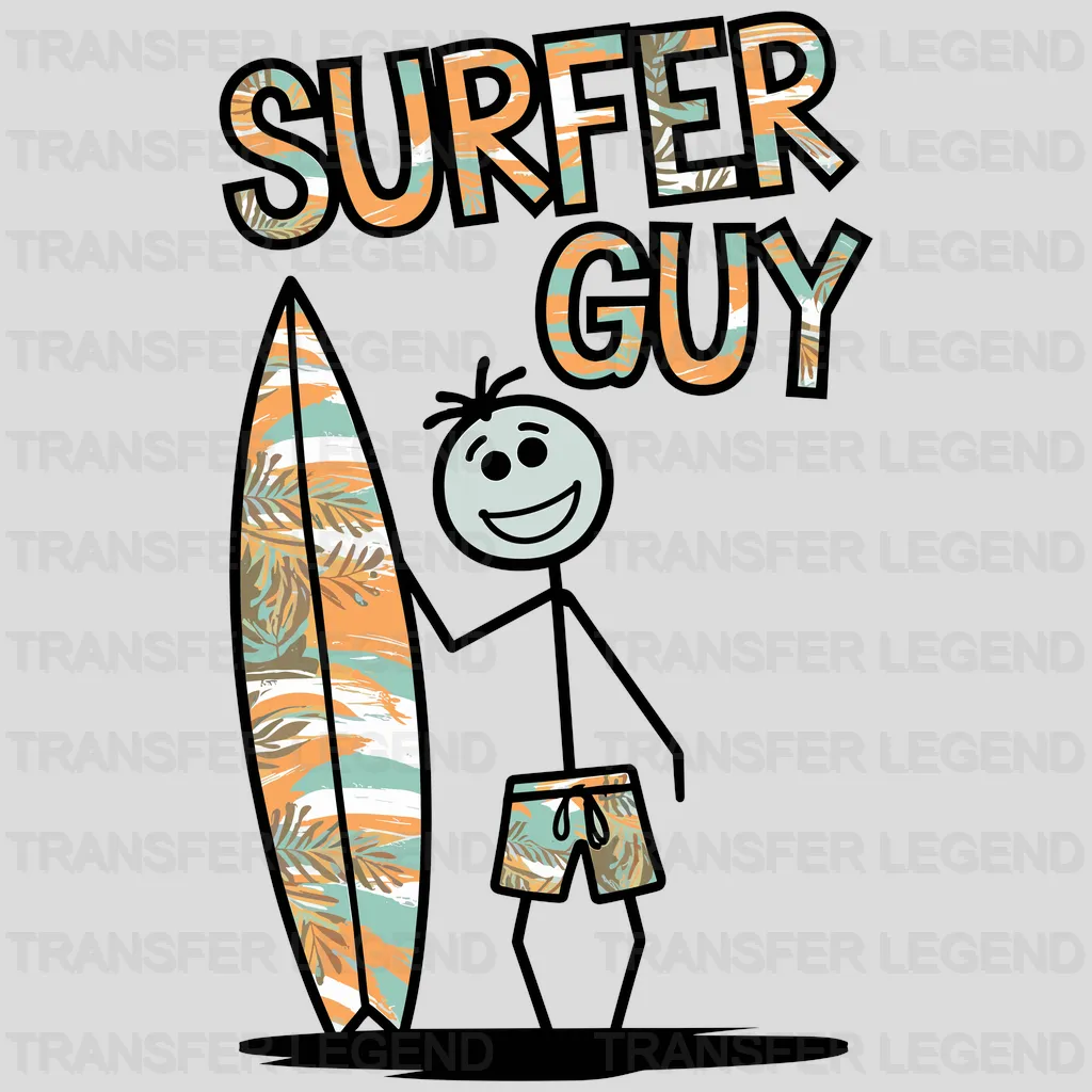 Surfer Guy Surfing Design - DTF Heat Transfers - transferlegend