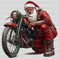 My Bike Is Ready Santa Claus Design - DTF Heat Transfer - transferlegend