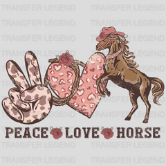 PEACE LOVE HORSE - DTF heat transfer - transferlegend