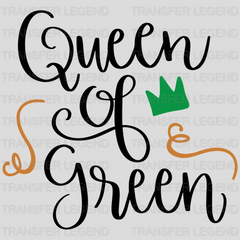 Queen Of Green St. Patrick's Day Design - DTF heat transfer - transferlegend