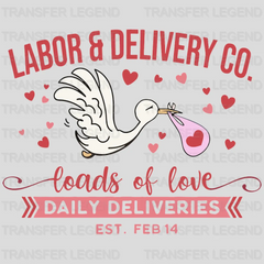 Labor and Delivery CO. Valentine's Day Design - DTF heat transfer - transferlegend