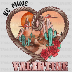 ROPE HEART BE MINE VALENTINE - DTF heat transfer - transferlegend