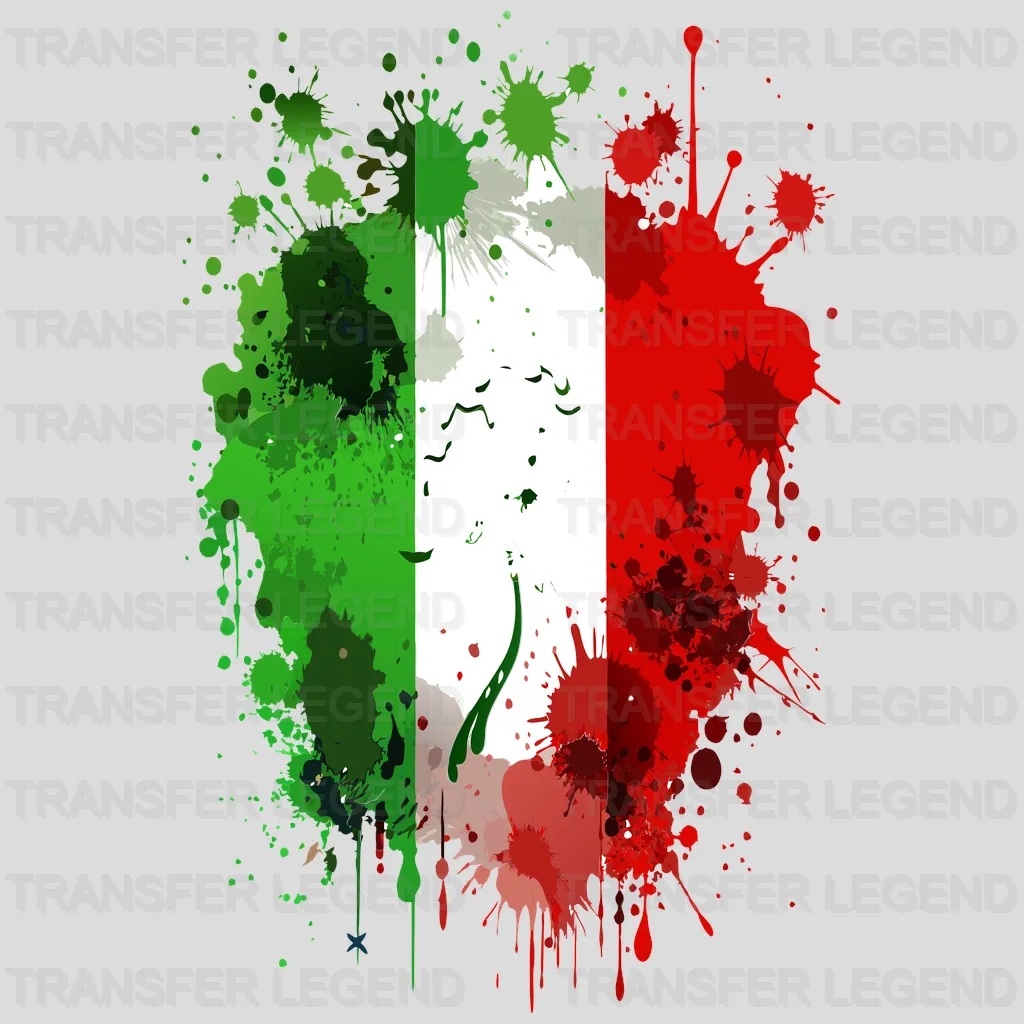 Italy Flag Design - DTF Heat Transfer - transferlegend