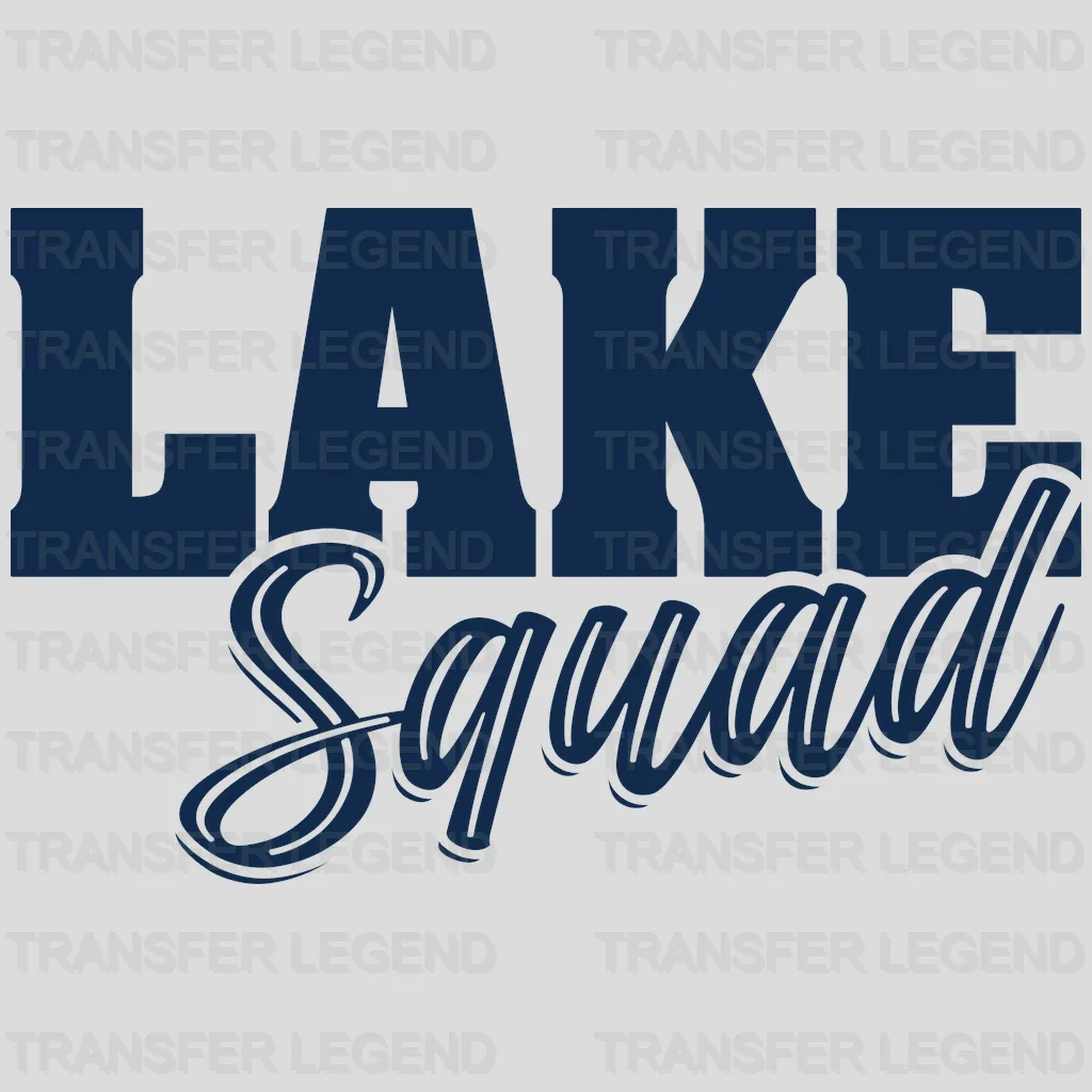 Lake Squad - Camping Group Design - DTF heat transfer - transferlegend