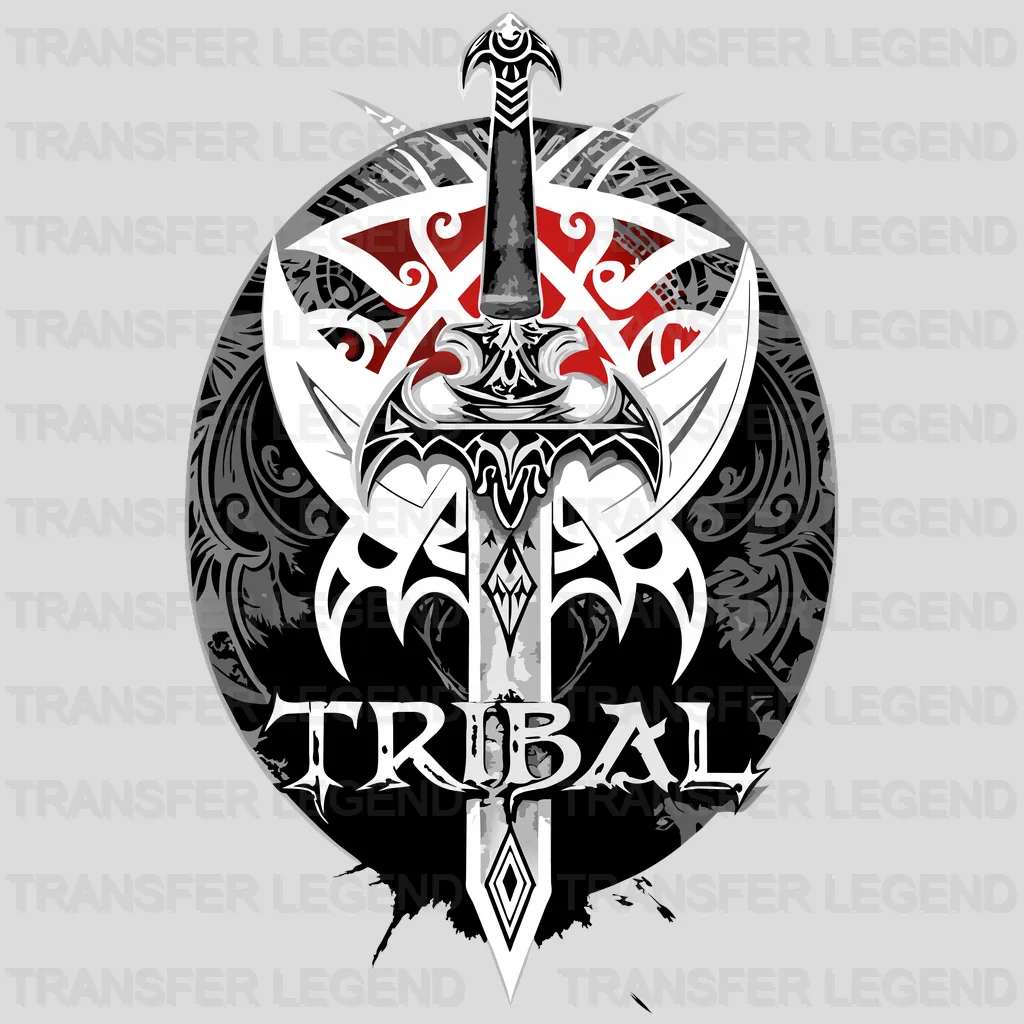 Tribal Sword Nordic Design - DTF Heat Transfer - transferlegend