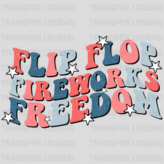 Flip Flop Firework Freedom DTF Transfer - transferlegend