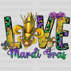 Love Mardi Gras Design- DTF heat transfer - transferlegend