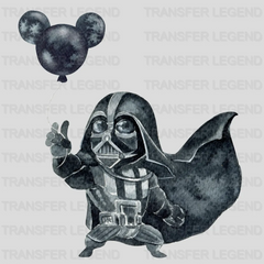 Darth Vader with Disney Balloon Watercolor Design - DTF heat transfer - transferlegend