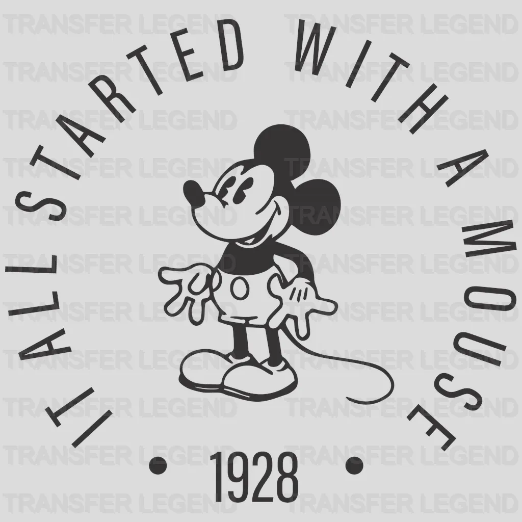 It All Started With A Mouse 1928 Design - DTF heat transfer - transferlegend