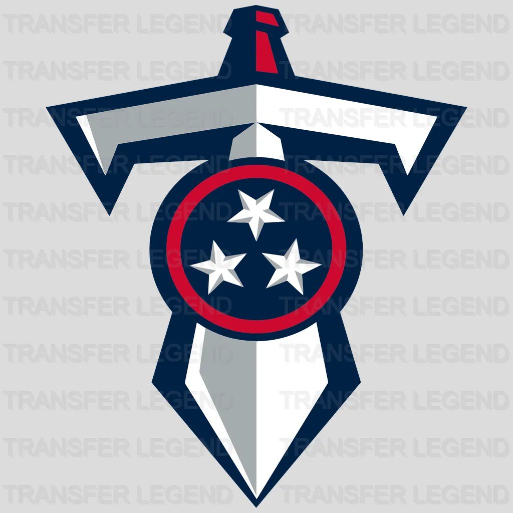 Tennessee Titans Sword Crest Emblem NFL Design - DTF Heat Transfer