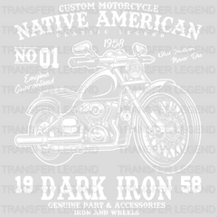 Native American - Motocycle Design DTF Heat Transfer - transferlegend