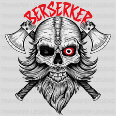 Skull Berserker Nordic Design - DTF Heat Transfer - transferlegend