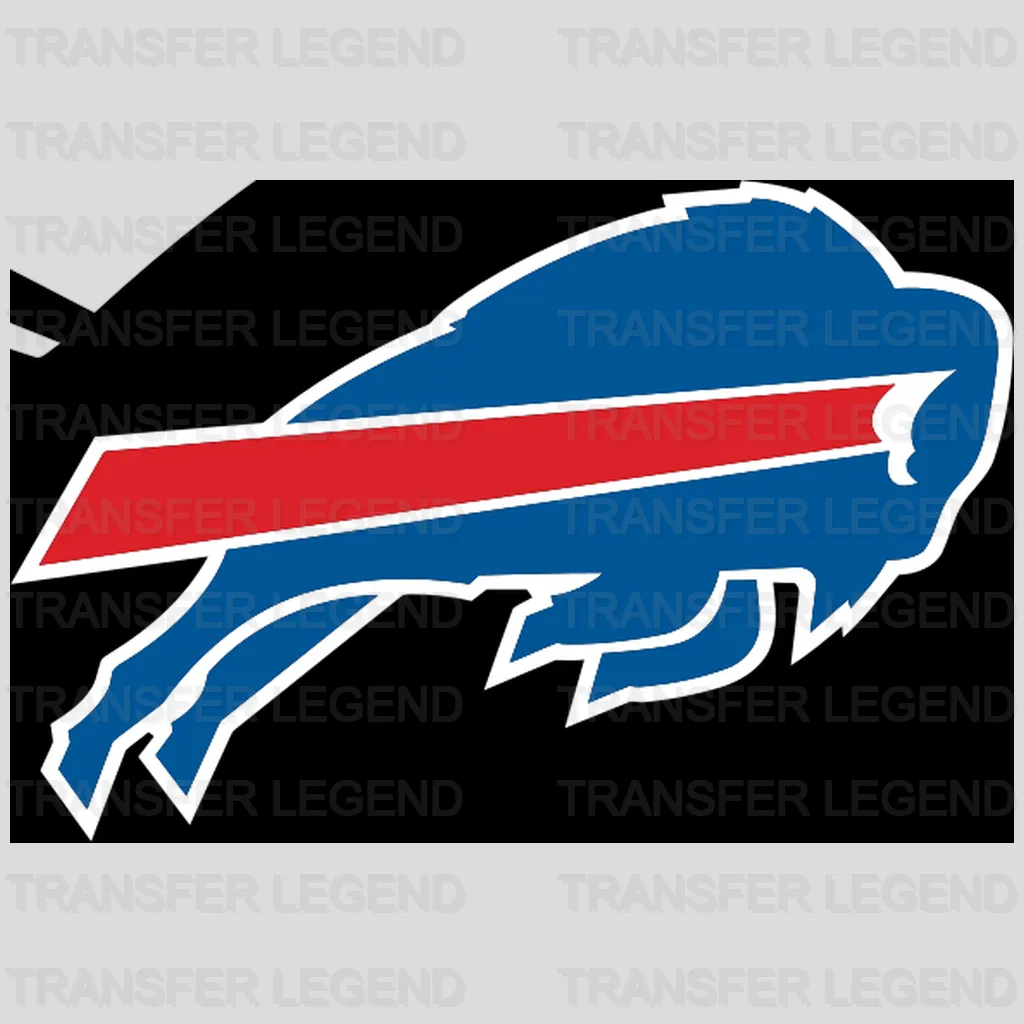 Buffalo Bills Heart Outline Emblem NFL Design - DTF Heat Transfer