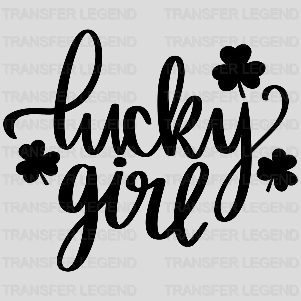 Lucky Girl St. Patrick's Day Design - DTF heat transfer - transferlegend