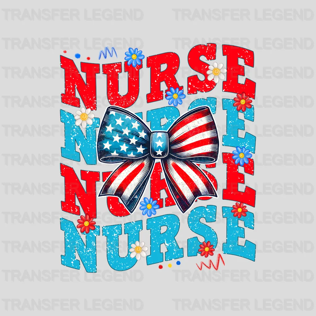 Nurse Time 4th July Design - DTF Heat Transfers - transferlegend