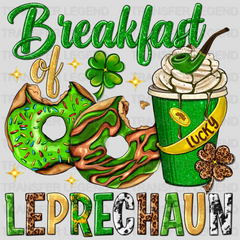 Breakfast Of Leprechaun St. Patrick's Day Design - DTF heat transfer - transferlegend