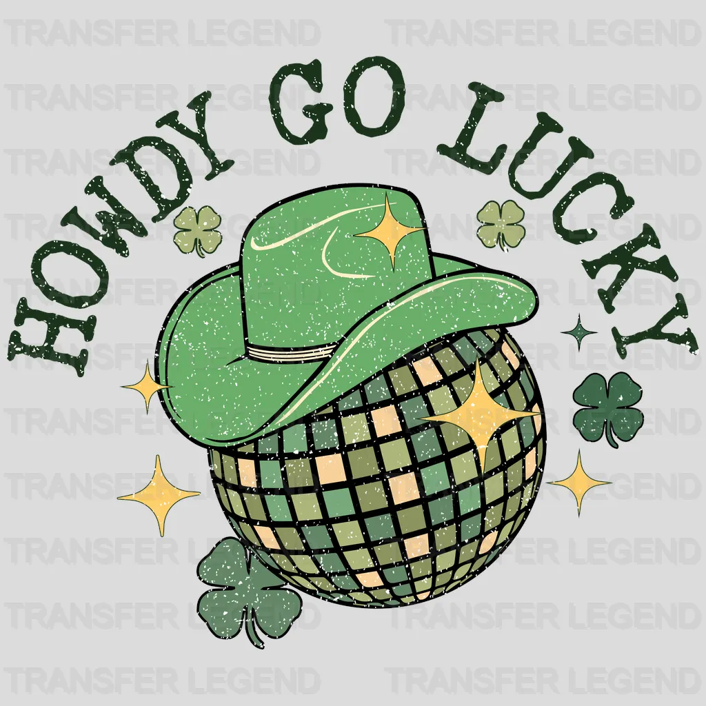 Howdy Go Luck St. Patrick's Day Design - DTF heat transfer - transferlegend