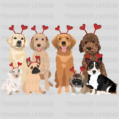 Valentine Dogs Valentine's Day Design - DTF heat transfer - transferlegend