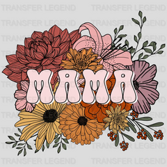 Mama Flower Background - Mothers Day  - Funny Mom - Design - DTF heat transfer - transferlegend