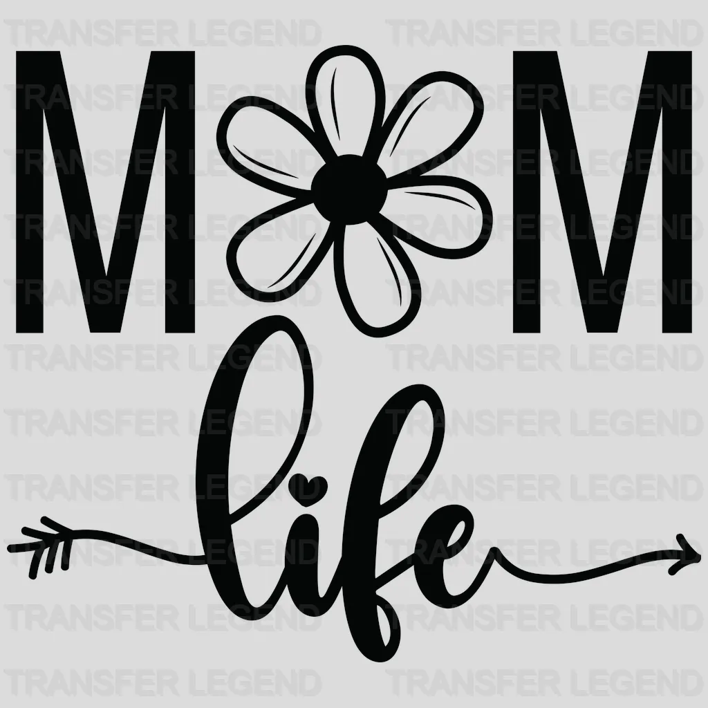 MOM Life Floral - Mothers Day - Plant Lovers Design - DTF heat transfer - transferlegend