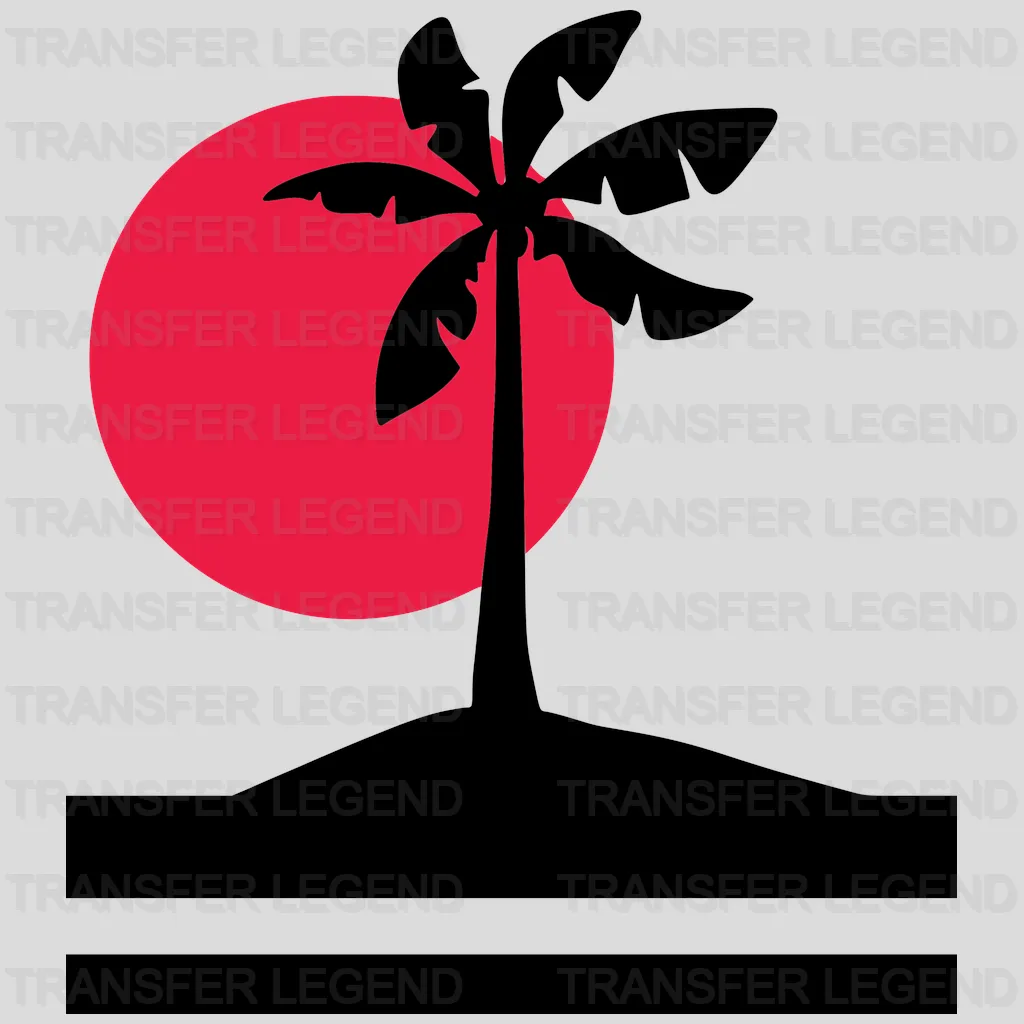 Japan Palm Tree Summer UV DTF Transfer Cup Wrap UV DTF Sticker - transferlegend