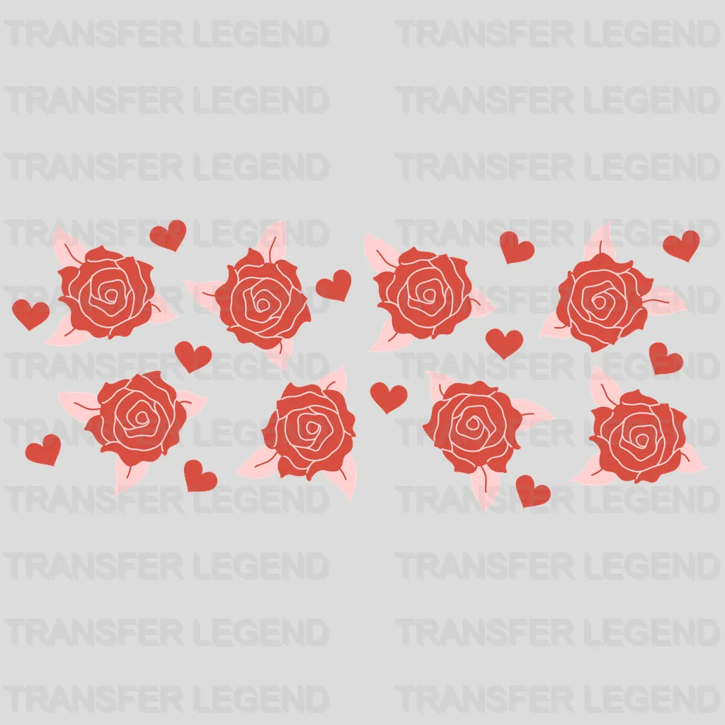 Roses UV DTF Transfer Cup Wrap UV DTF Sticker - transferlegend