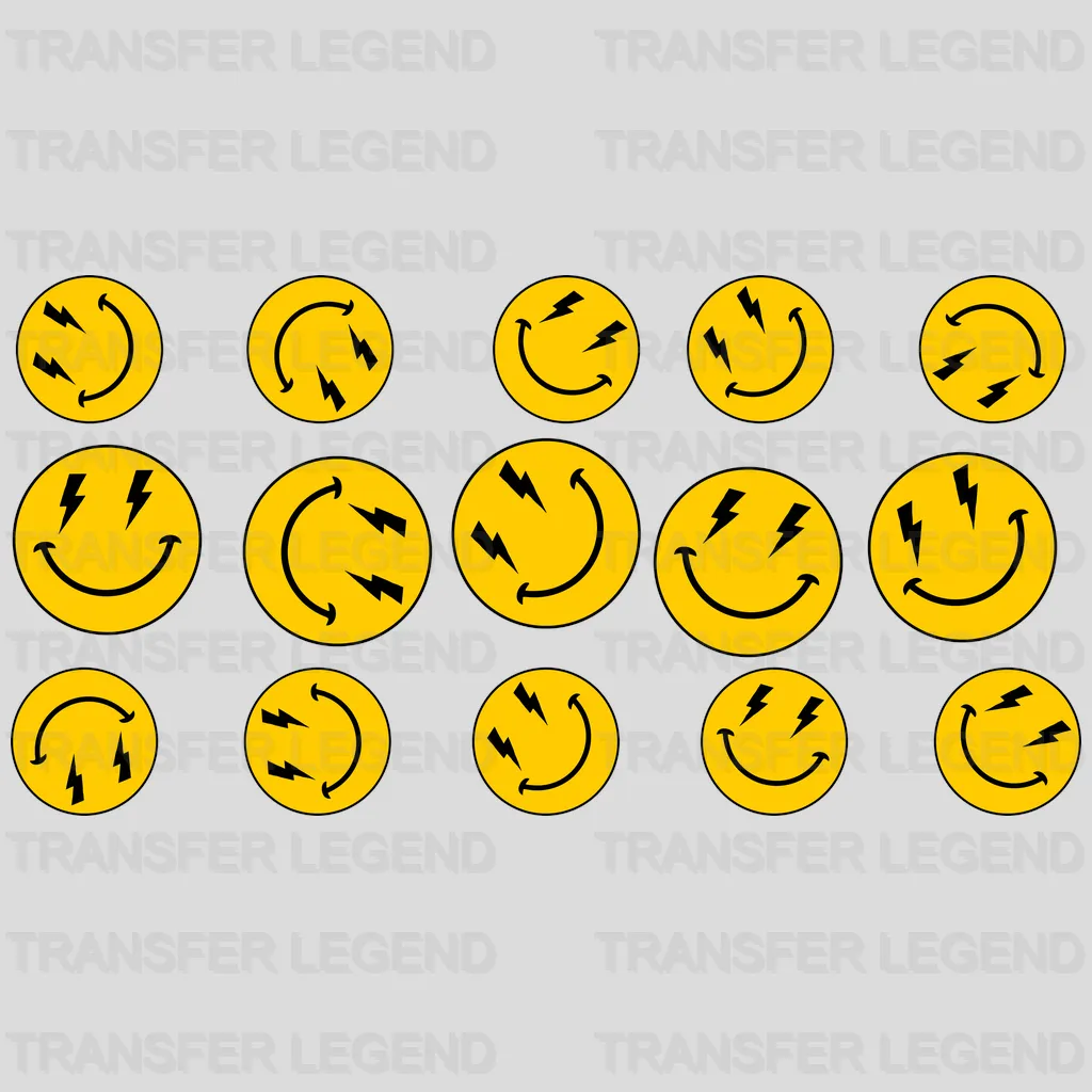 Smiley Faces UV DTF Transfer Cup Wrap UV DTF Sticker - transferlegend