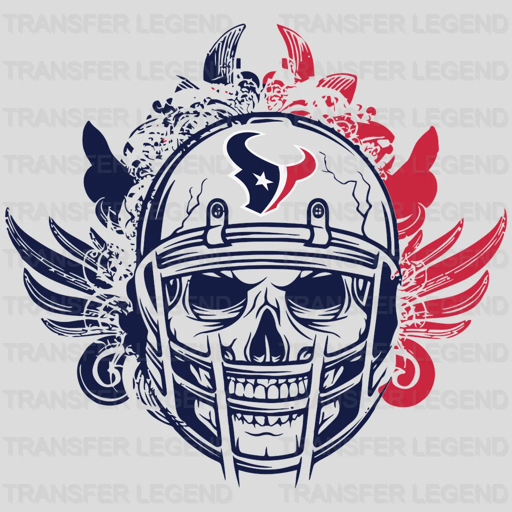 Houston Texans Side‑Profile Helmet NFL Design - DTF Heat Transfer