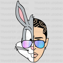 Bad Bunny Design - DTF heat transfer - transferlegend