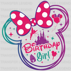 Birthday Girl Minnie Head Design - DTF heat transfer - transferlegend