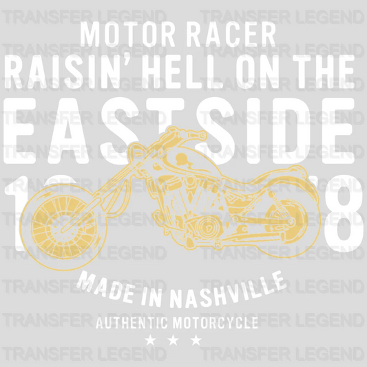 Raisin Hell On The Eastside - Motocycle Design DTF Heat Transfer - transferlegend