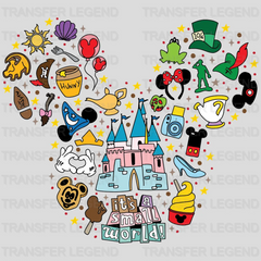 It's a Small World Disney Things Mickey Head Design - DTF heat transfer - transferlegend