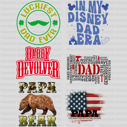 Father's Day -Premade Gang sheet - 6 PCS 10 INCH - transferlegend