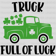 Truck Full Of Luck St. Patrick's Day Design - DTF heat transfer - transferlegend