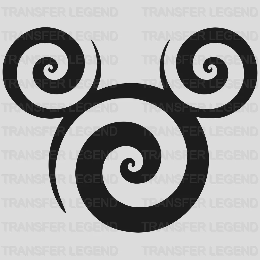 Swirl Mick and Mi Head Design - DTF heat transfer - transferlegend