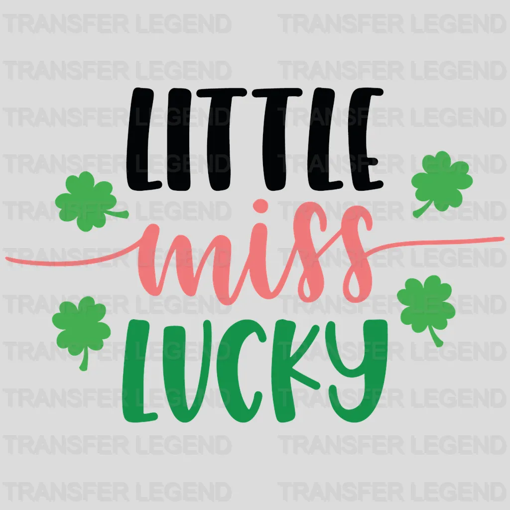 Little Miss Lucky St. Patrick's Day Design - DTF heat transfer - transferlegend