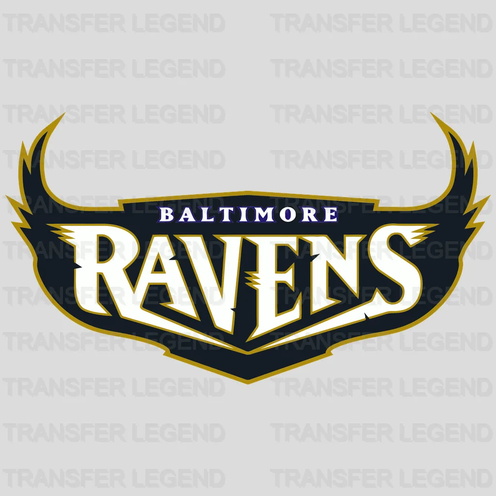 Baltimore Ravens Mythical Bird Head Emblem NFL Design - DTF Heat Transfer