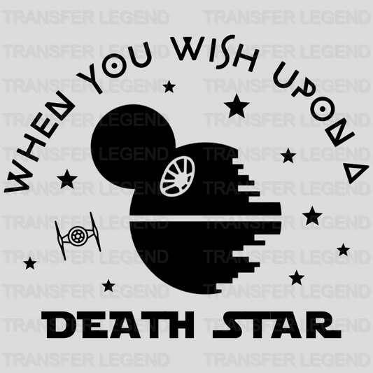 Star Wa When You Wish Upon A Death Star Micky Head Design - DTF heat transfer - transferlegend