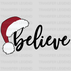 Believe Santa Christmas Design, Christmas Design, Dtf Heat Transfer - transferlegend