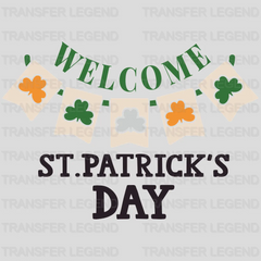 Clover Poster Welcome St. Patrick's Day Design - DTF heat transfer - transferlegend