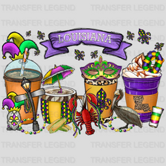 Bead Up Mardi Gras Design- Mardi Gras DTF heat transfer - transferlegend