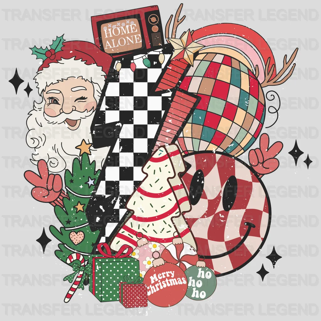 XMAS SANTA SMILEY Christmas Design - DTF heat transfer - transferlegend