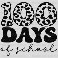 100 Days Of School B&W 100 Days Of School Design - DTF heat transfer - transferlegend