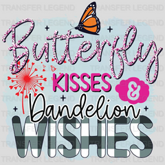 Butterfly Kisses & Dandelion Wishes Easter Design - DTF heat transfer - transferlegend