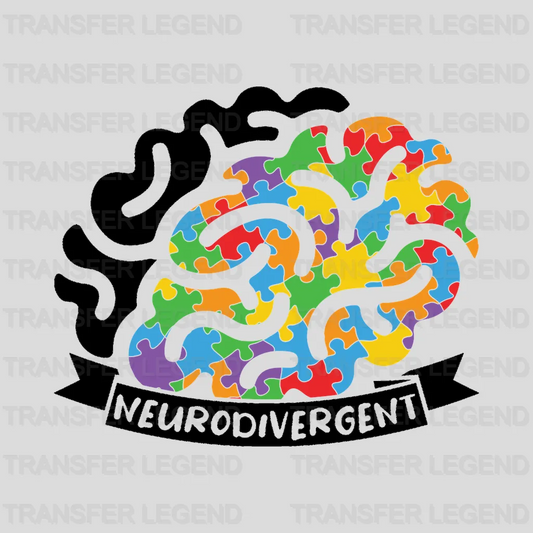 Brain Neurodiversity Autim Awareness Design - DTF heat transfer - transferlegend